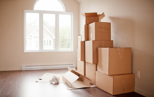 Whitecity student moving team unloading boxes at a new home