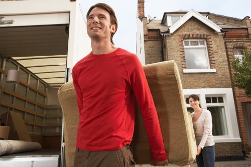 Local removals vehicle ready for a White City apartment move
