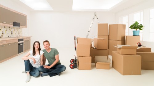 Carefully packed household items prepared for relocation in Whitecity