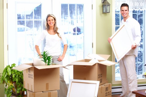 Packed moving van ready for a Whitecity relocation